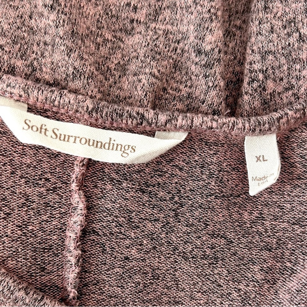 Soft Surroundings Tunic Long Sleeve V-Neck Shirt XL Comfy Heathered Pink Boho - Picture 7 of 8